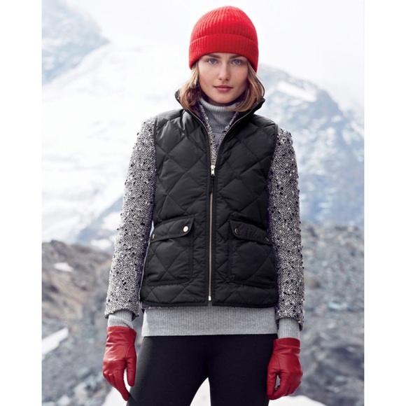 J. Crew Excursion Quilted Puffer Vest Pockets Zip Front Winter Megan Markle - Picture 1 of 15